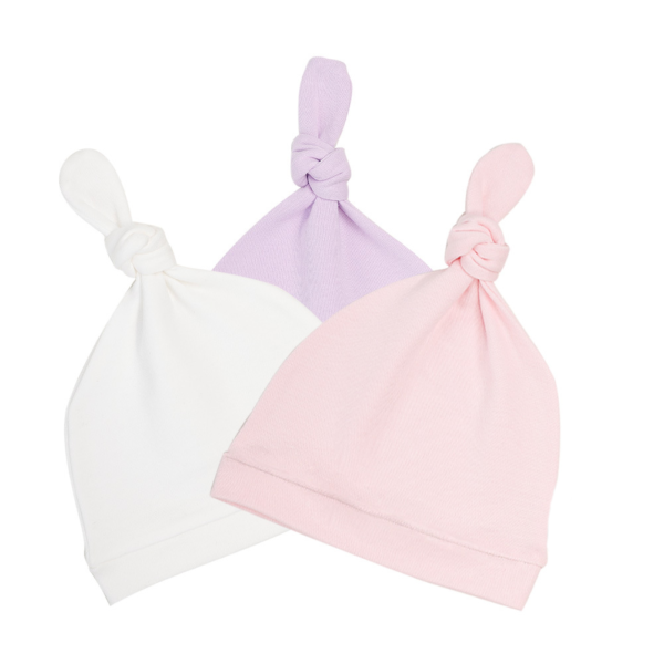 Knot Beanie Hats - purple - 图片 2