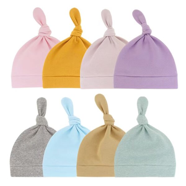 Knot Beanie Hats - purple - 图片 6