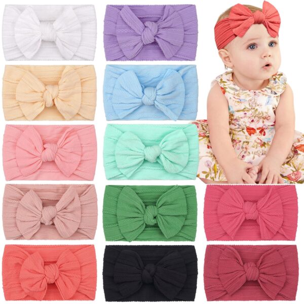 Baby Head Wraps - Watermelon red - 图片 7