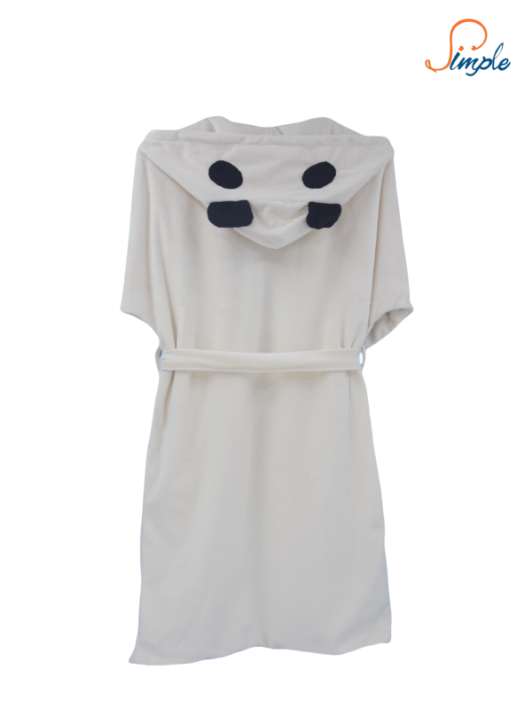 Hooded Bathrobe for child -Ivory