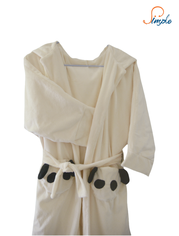 Hooded Bathrobe for child -Ivory - 图片 2