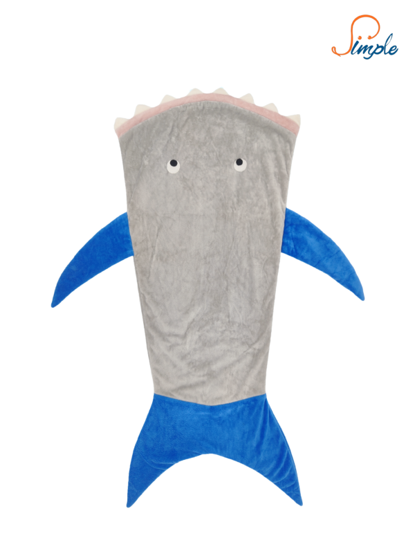 Animal Tail Blanket Bag-Shark-Blue & gray - 图片 4