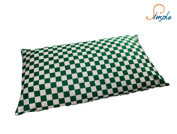 Pillow case -Green & White Squares