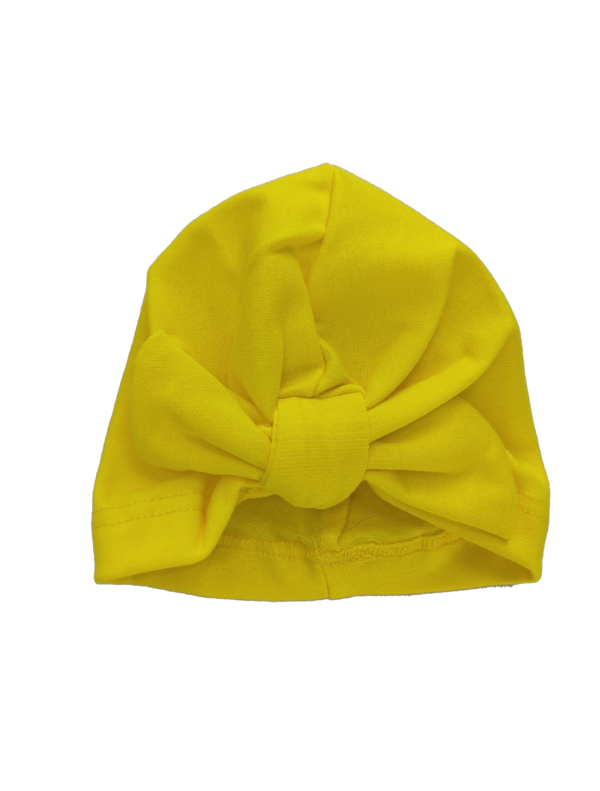 Indian Ear knotted hat - yellow