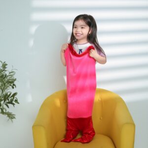 Animal Tail Blanket Bag-Mermaid-Red & pink